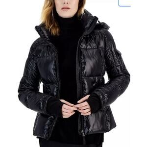 S13 Insulated Down Filled Black Parka Coat XS Puffer Jacket NYC No Hood
